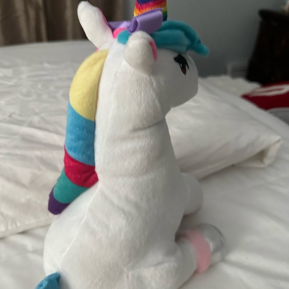 JoJo Siwa Pink and White Stuffed Unicorn Toy - Picture 7 of 7